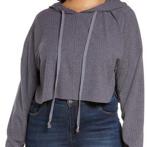 NWT BP. Cropped Sweatshirt Hoodie in Grey